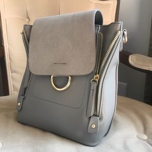 Gray slouchy backpack